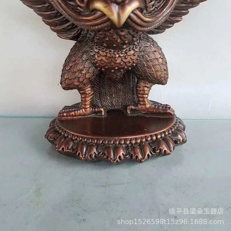 厂家直售纯铜大鹏鸟摆件紫铜色客厅家居创意大鹏摆设工艺品