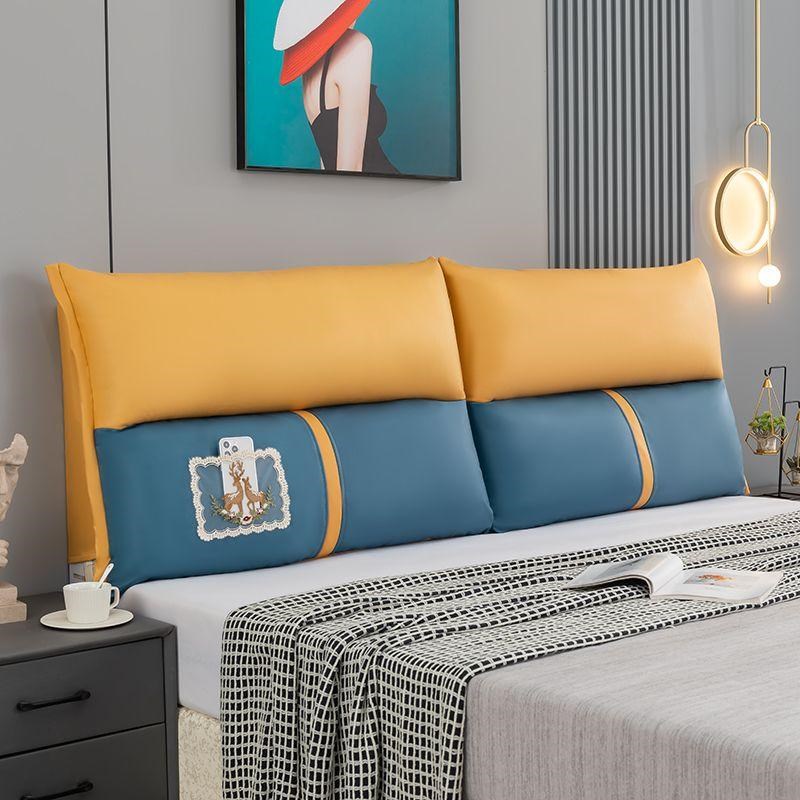 网红床头靠背大靠背榻榻米无x床头靠垫可拆洗床头软包床上靠枕自