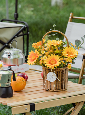 客厅摆件花家e居饰品户外露营野餐花篮装饰电视柜酒柜书架开业礼