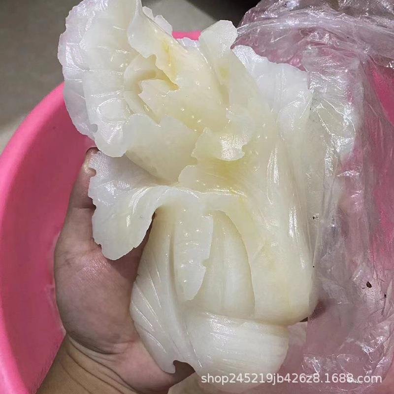 阿富汗玉白菜摆件财运滚滚来玉器工艺品家居公司收银台摆饰