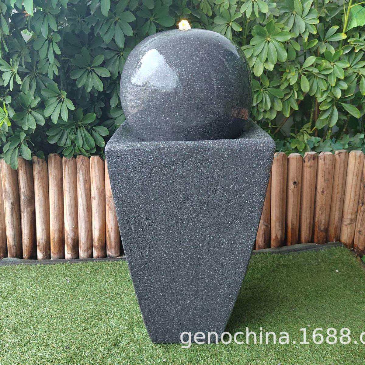 仿石头感现代简约流水喷泉摆件室内室外潮流装饰-3