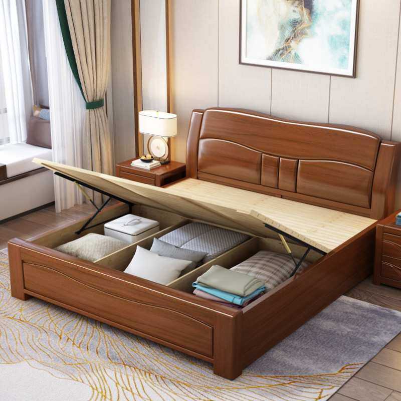中式实木床胡桃木1.8m双人床现代简约主卧婚床1.5m高箱收纳储物床,玩具/童车/益智/积木/模型,其它,淘宝优惠券,粉丝福利购,淘宝优惠卷