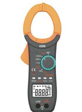 外贸版智能数字钳形表826B6000显示自动量程温度电容1000A测量