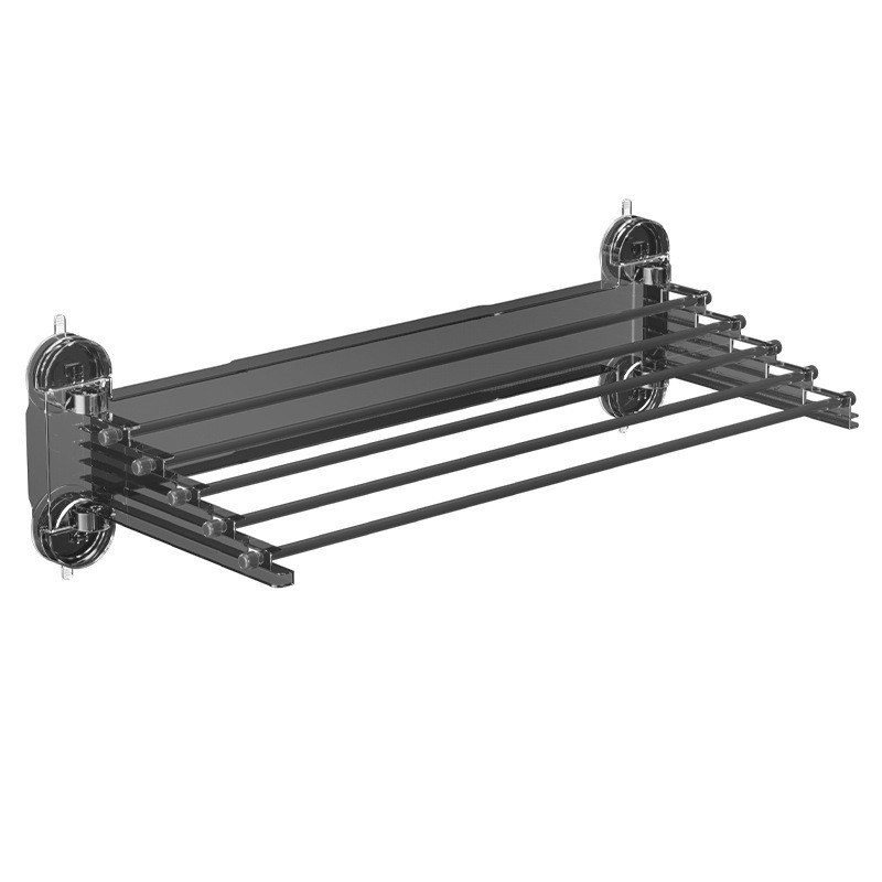 吸盘阳台a折叠架阶梯晾晒隐形壁挂式晾衣晒衣架室内家用晾衣架