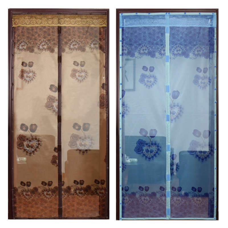 加密防蚊门帘隔断帘磁性软纱门y帘 夏季卧室防蚊纱门纱窗送粘扣2