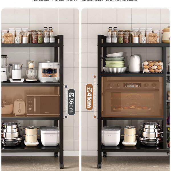 厨房置物架落地多层收纳架多功能蔬菜篮子微波炉烤箱货架储物风源,厨房/烹饪用具,微波炉置物架,淘宝优惠券,粉丝福利购,淘宝优惠卷