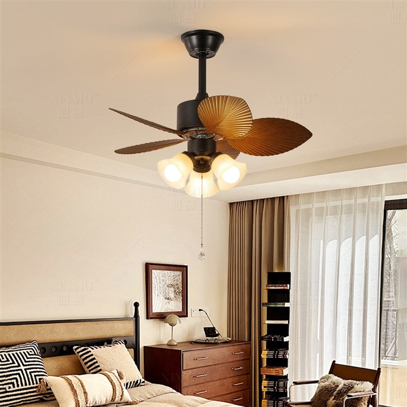 【国补】心慕法式吊扇p灯中古吊扇灯覆古卧室2025新款饭厅家用灯