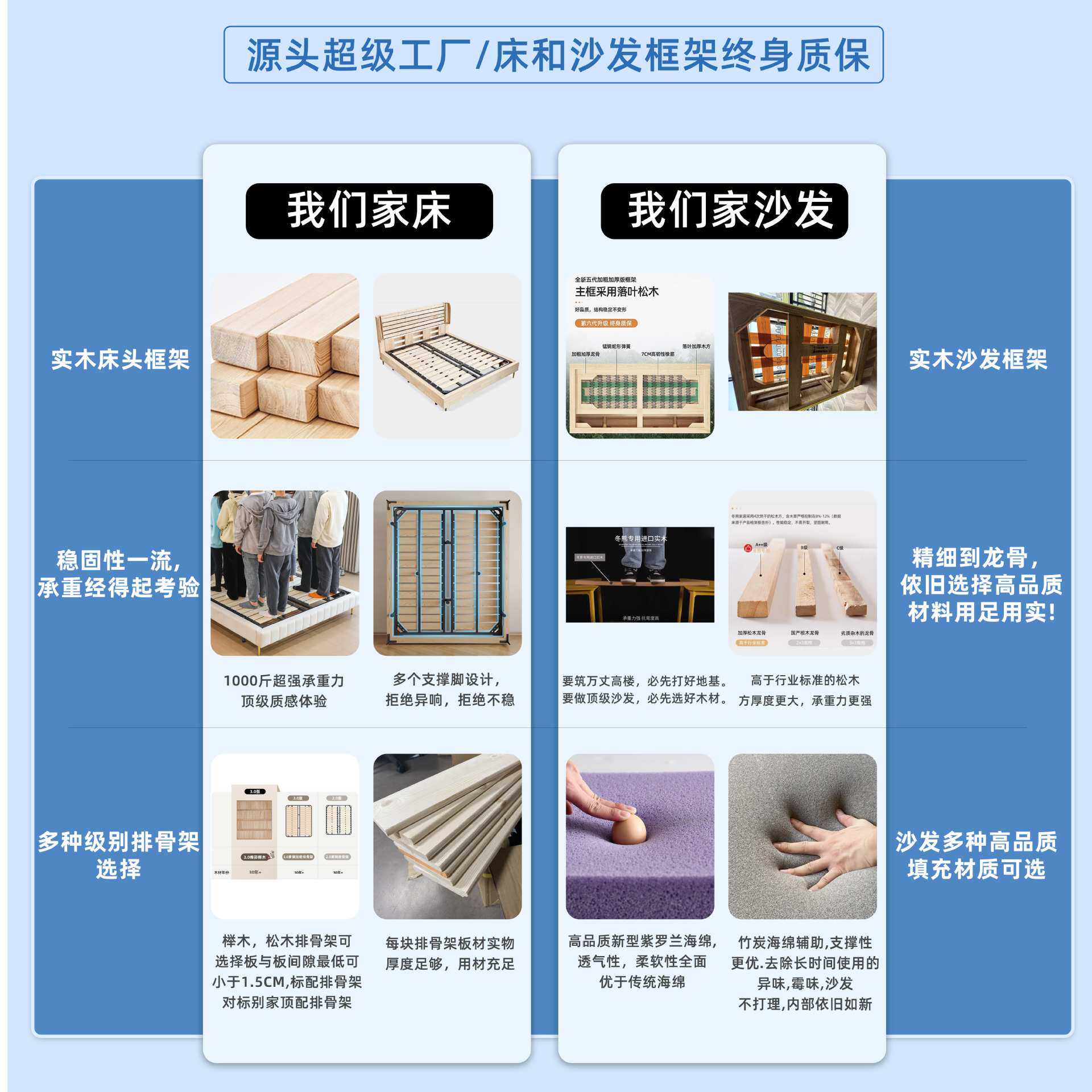 桐语特 北欧现代简约轻奢奶油风双人棉花糖泡芙主卧大床绒布艺床