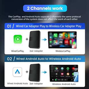 Carplay无线盒子原车屏幕升级高通2290四核Wiff车载导航盒子