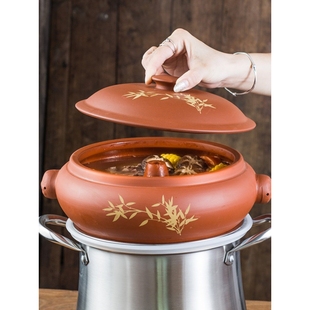 汽锅鸡汽锅紫陶云南气锅鸡蒸汽锅家用紫砂汽锅商用气锅套装