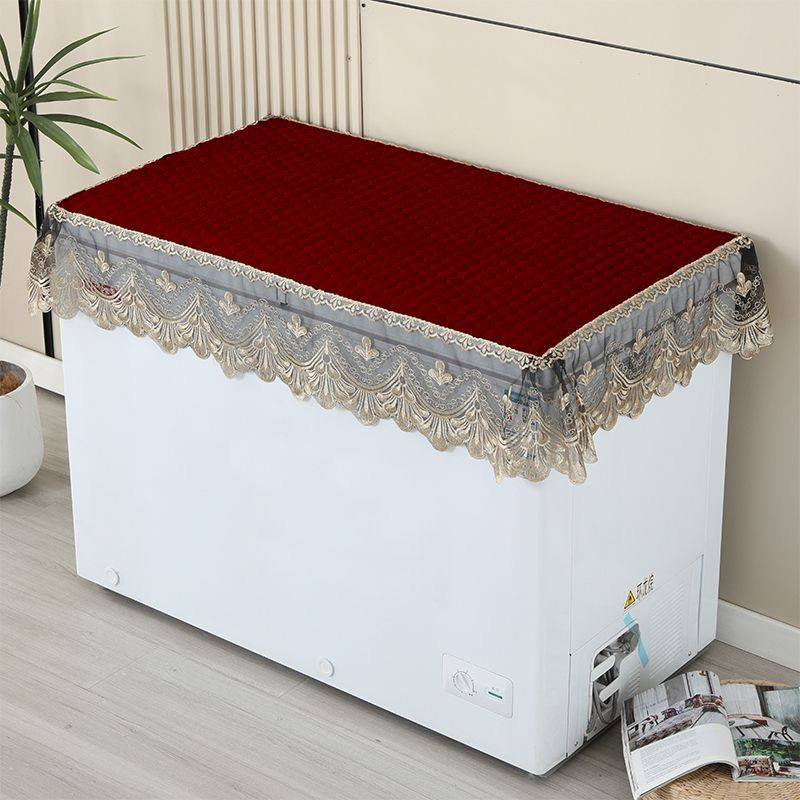 ぃ冰柜遮盖盖布翻盖式防尘盖长方形顶盖保温加厚冷柜防滑家用冰箱