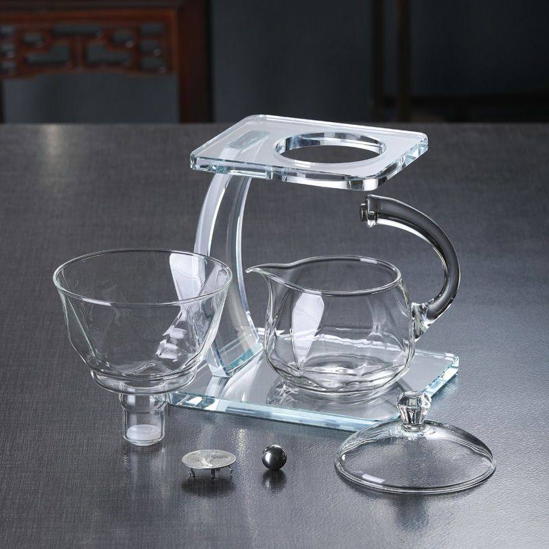 懒人自动泡茶器茶具套装透明玻璃茶壶家用功夫泡半自动冲茶