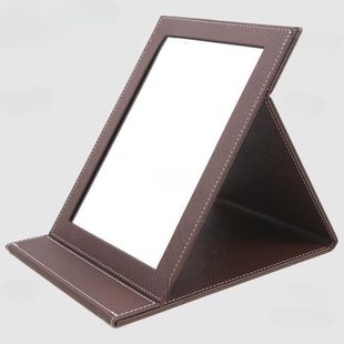 珠宝店柜台镜首饰店镜子便携可折叠化妆镜黑色皮珠