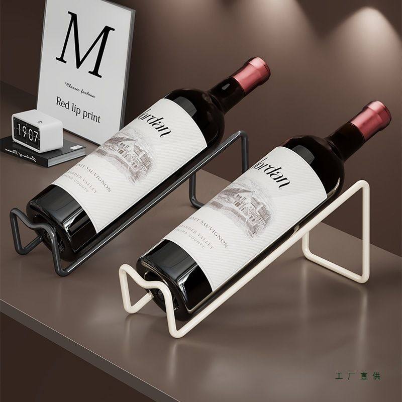 红酒收纳架酒柜摆件展示架轻奢高档葡萄酒架红家用斜放酒瓶置物架