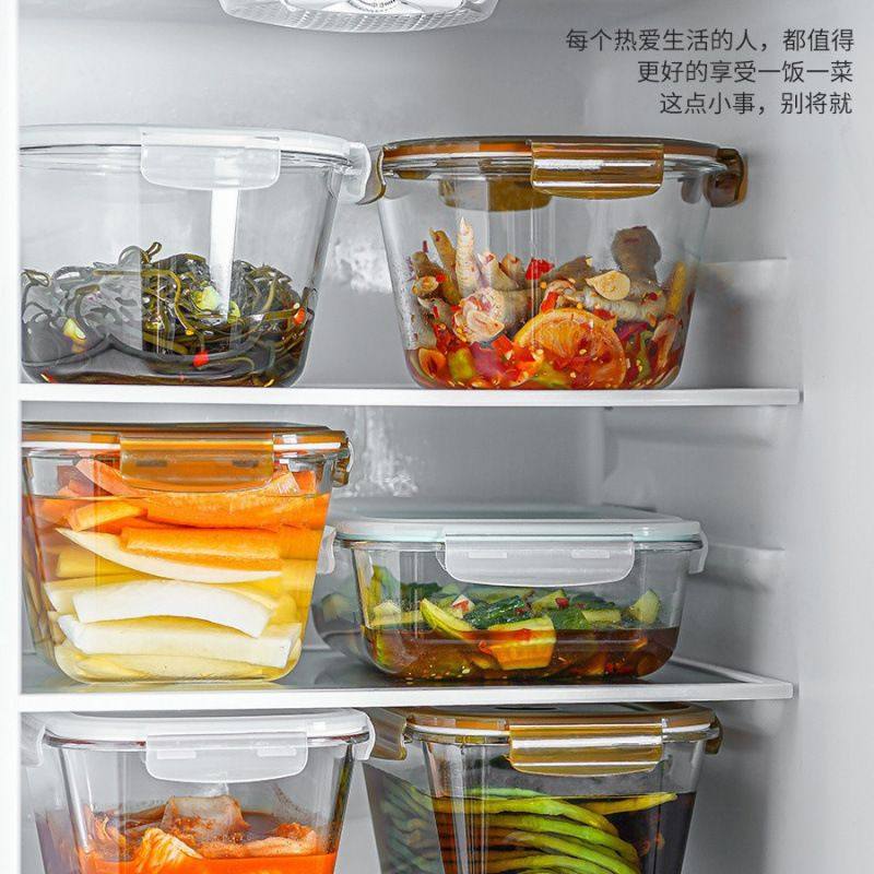 大容量带盖餐盒饭盒便当盒玻璃保鲜盒可微波炉加热菜盒冰箱保鲜碗,收纳整理,食物收纳盒,淘宝优惠券,粉丝福利购,淘宝优惠卷