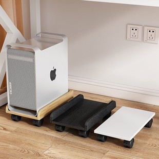 台式电脑桌下主机托架可移动滑轮放置物架机箱柜底座托盘支架办公