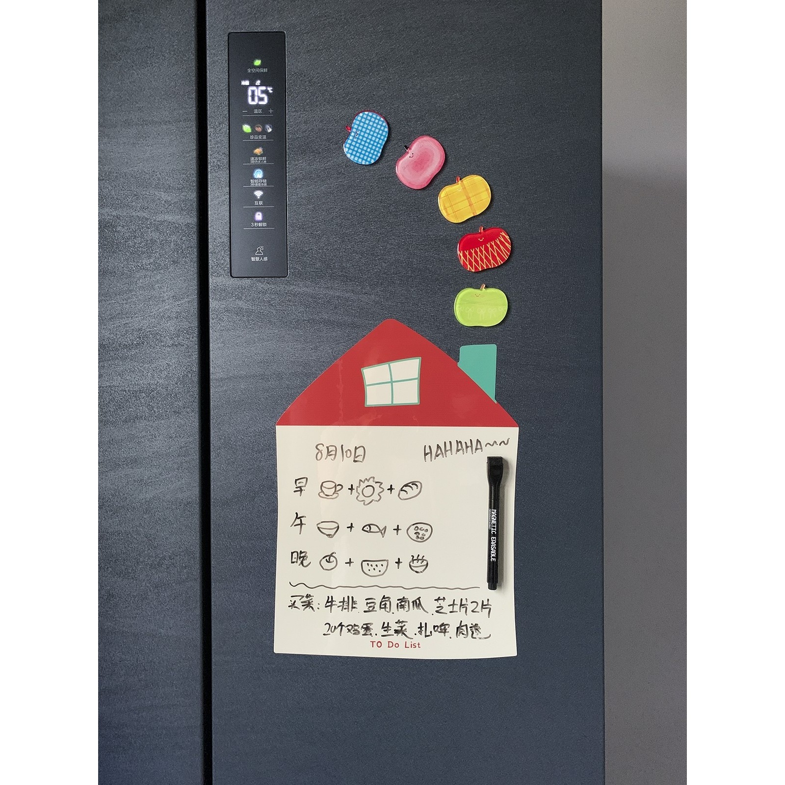 拙客冰箱记事板磁吸板入户门磁贴白板贴门贴写字板装饰小黑板