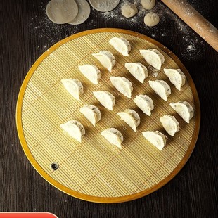 饺子托盘盖帘放饺子的帘子家用竹制水饺篦子饺子垫子防粘盖放置盘