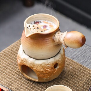 粗陶温茶炉小火炉蜡烛煮茶底座保温罐罐壶提香器烘茶炉围炉仿石头