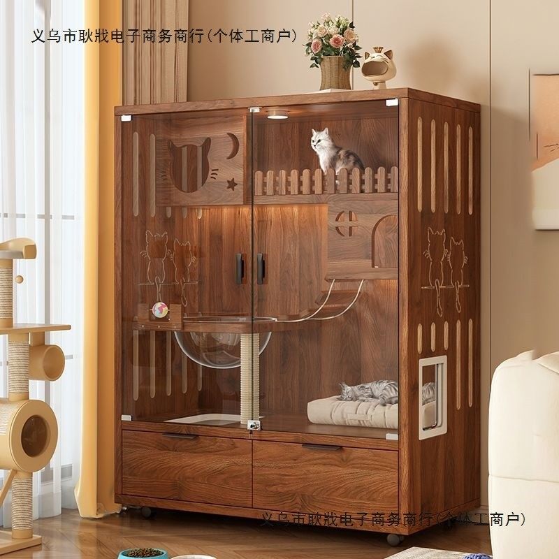 实木猫别墅带抽屉猫笼子家用猫屋大型豪华三层猫窝猫柜超大猫房子,宠物/宠物食品及用品,猫笼子/猫别墅,淘宝优惠券,粉丝福利购,淘宝优惠卷