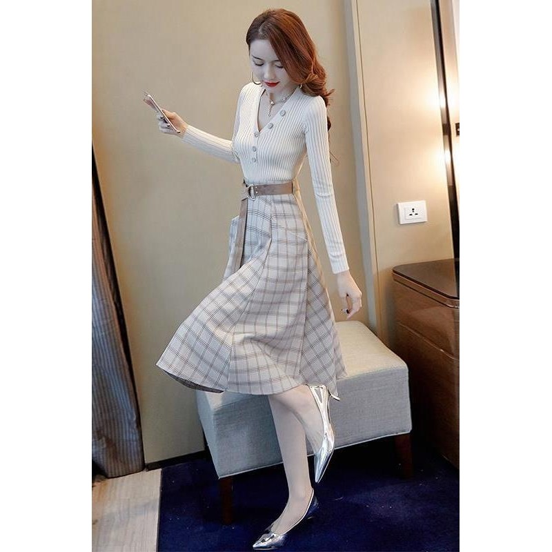 单件/套装春秋冬季2021新款女秋季网红女神chic港味裙子两件,女装/女士精品,时尚套装,淘宝优惠券,粉丝福利购,淘宝优惠卷