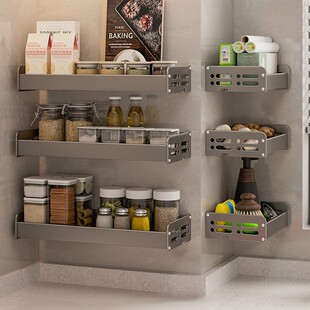 厨房小型置物架壁挂小尺寸20CM长宽免打孔35厘米窄款15公分收纳架