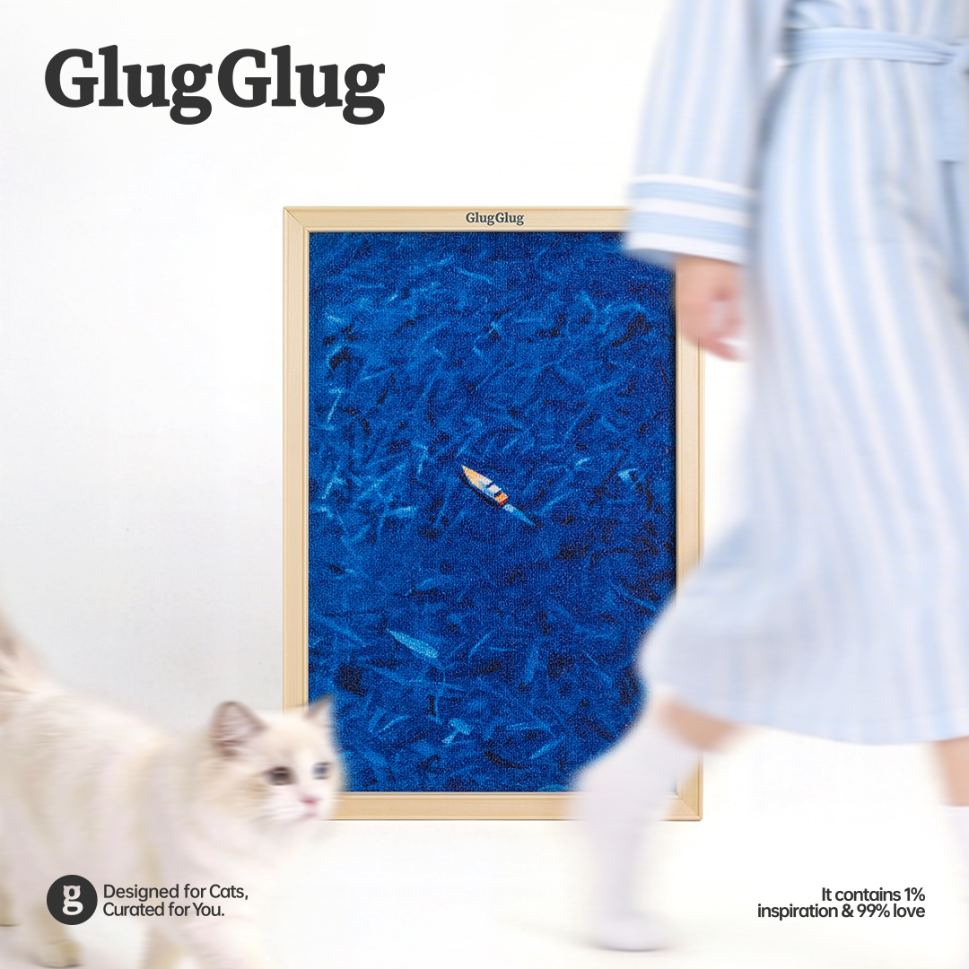 GlugGlug艺术猫抓板木质立式画框不掉屑耐抓耐磨爪宠物猫咪玩具