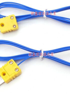 1热电偶测试线K型热电偶K 插头带铁氟龙-台湾线蓝色温度TP0测温线