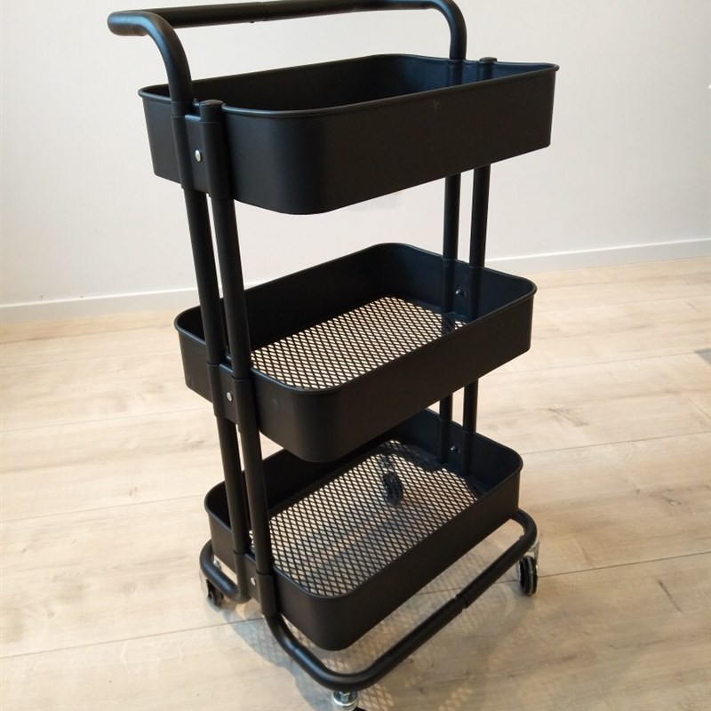 包邮客厅拉斯克手推车三层大号美发火罐美容院小推车美.甲工具车