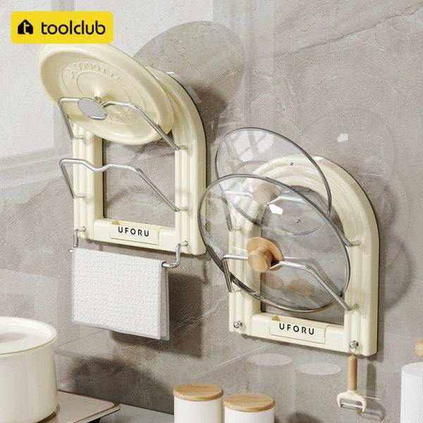 厨房锅盖架壁挂式免打孔菜板置物架多功能砧板毛巾收纳架沥水架Y,厨房/烹饪用具,锅盖架/锅盖收纳垫,淘宝优惠券,粉丝福利购,淘宝优惠卷