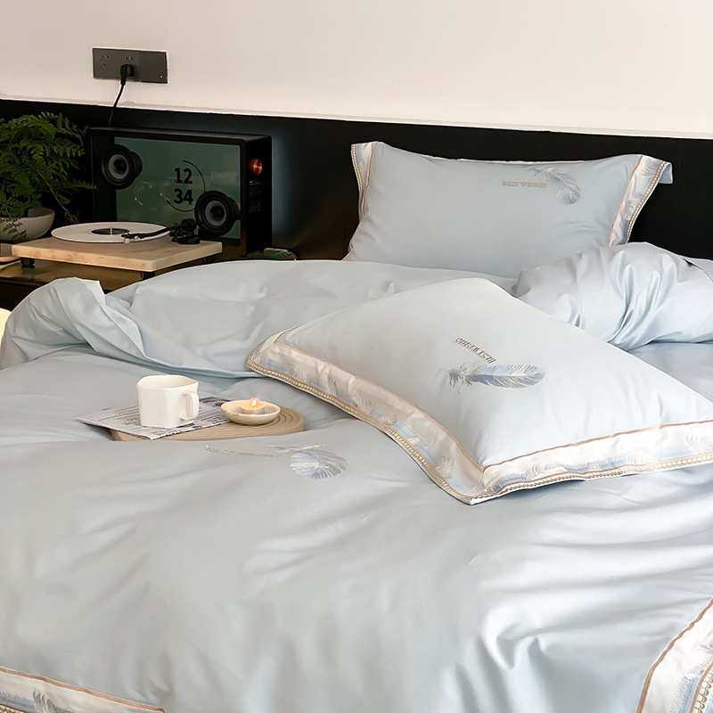 高端轻奢风双股澳棉全棉四件套羽毛刺绣纯棉被套1.8床上用品,鲜花速递/花卉仿真/绿植园艺,其它园艺用品,淘宝优惠券,粉丝福利购,淘宝优惠卷