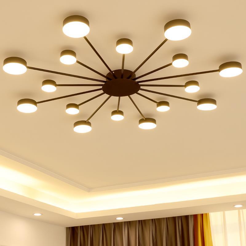 北欧极简个性简约吊灯大气矮户型公寓新款创意卧室led书房吸顶灯