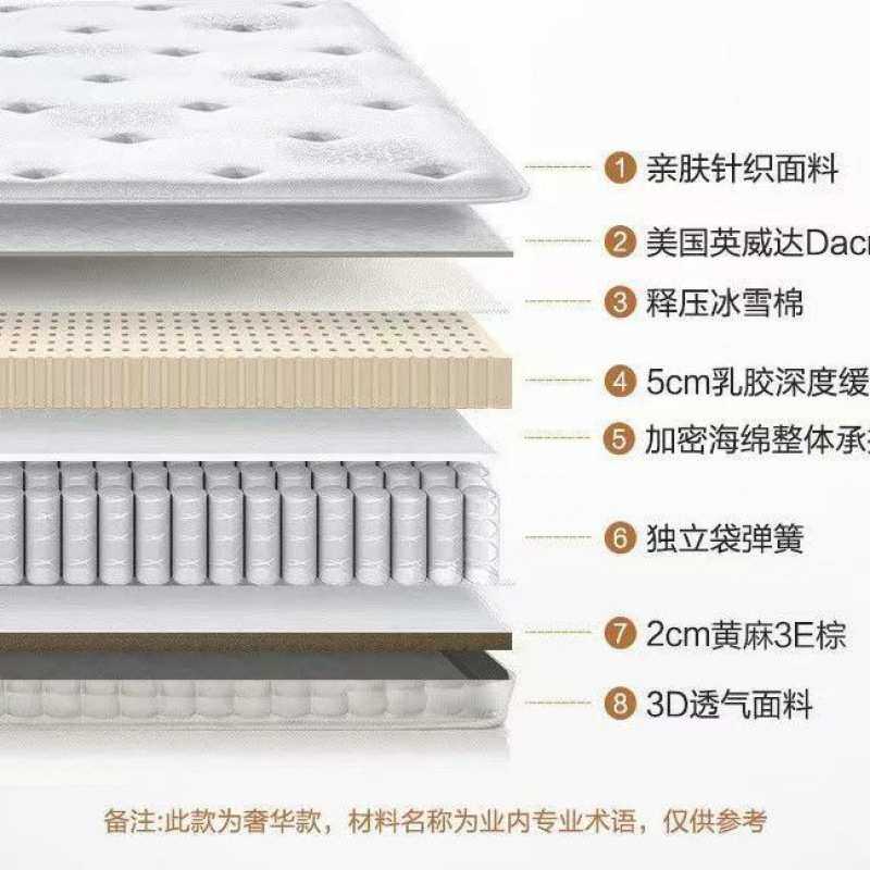 睡眠白骑士乳胶床垫五星级酒店床垫席梦思记忆棉加厚30cm静音超软