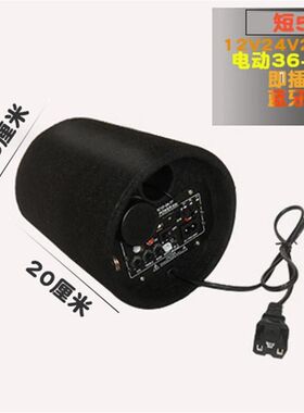电动车音响48V60V三轮电瓶车蓝牙音箱摩托车汽车车载重低音炮改装