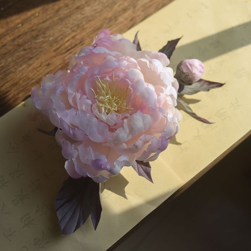 木生手作 粉芍药发夹汉服头饰古装发饰清新古风头花拍照配饰簪花,饰品/流行首饰/时尚饰品新,发饰,淘宝优惠券,粉丝福利购,淘宝优惠卷