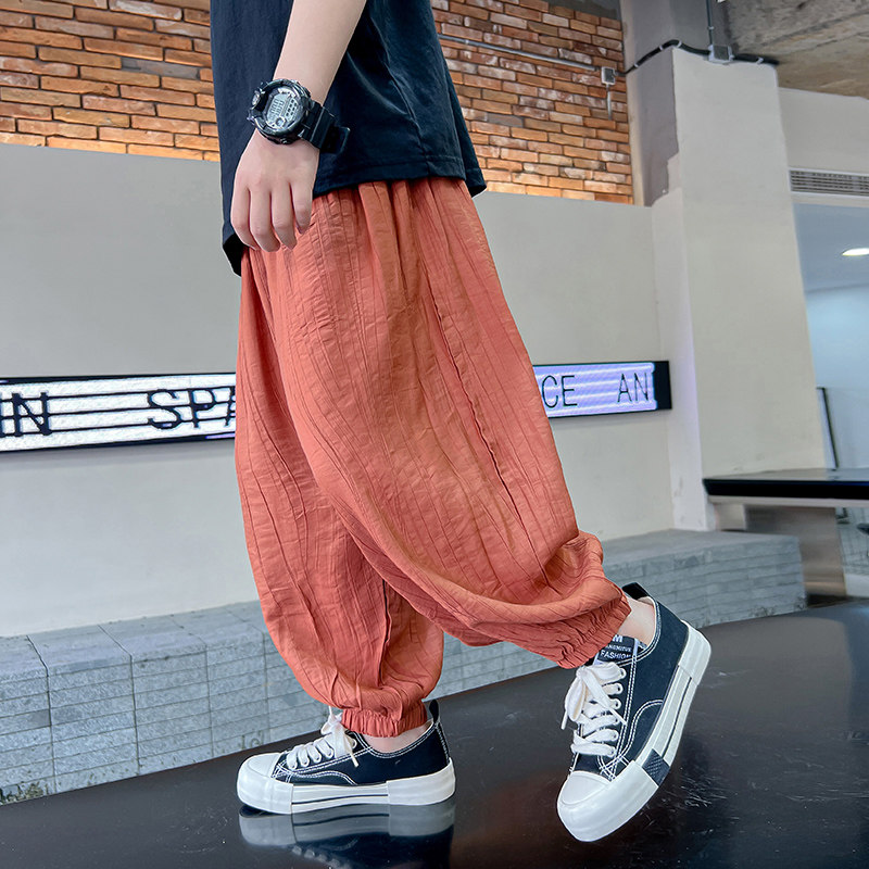 男童春秋装冰丝防蚊裤2023新款休闲哈伦裤儿童装夏季时髦薄款裤子,童装/婴儿装/亲子装,裤子,淘宝优惠券,粉丝福利购,淘宝优惠卷