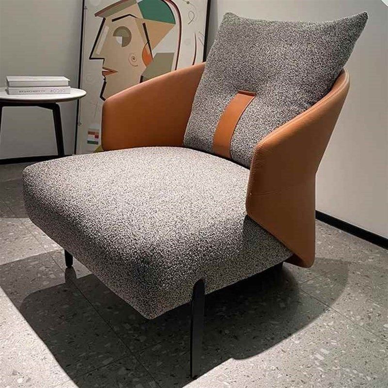 休闲椅单人沙发椅阳台休息椅子布配皮简约布艺椅售楼部会议接待室,电子元器件市场,其它元器件,淘宝优惠券,粉丝福利购,淘宝优惠卷