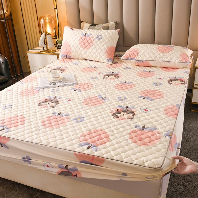 A类纯棉床笠单件加厚夹棉席梦思床垫套婴幼儿童卡通全棉床罩防滑