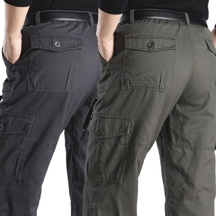 户外休闲裤 长裤 纯棉多功能宽松大码 工装 子 多口袋干活男裤 春秋冬季