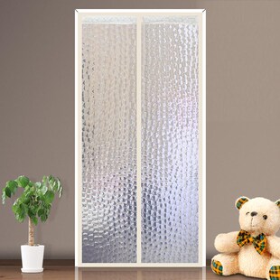 环保纱门PVC半透明空调门帘不透风防寒防风厨房隔断帘防油烟