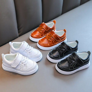 一岁宝宝鞋子2022新款透气男童小白鞋牛皮春秋女童防滑婴童学步鞋