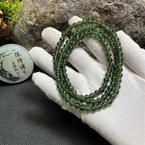 岫玉501圆珠108粒多圈手串手链项链吊坠玉佩挂绳男女情侣礼物车挂