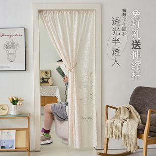 免打孔安装门帘家用卧室防蚊纱门2025新款厨房遮挡帘子纱帘隔断帘