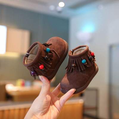 2025宝宝鞋子女宝短靴秋季新款一岁婴儿学步鞋软底公主女童靴子