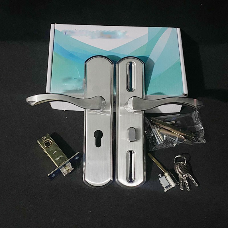 504-03圆i头单舌款可调孔距款把手不分左右室内门锁房间门锁