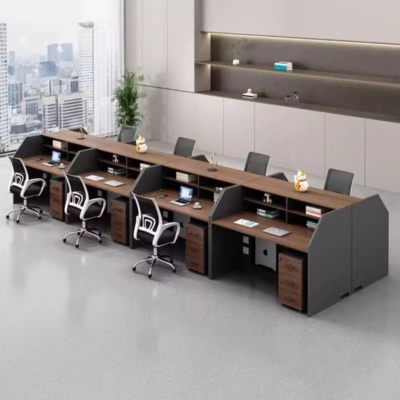 办公室办公桌g椅组合员工四人位卡座简约现代板式2人位财务职员桌