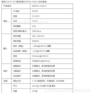 EUCHIPS欧切斯0-10V EUP75A-1H24V-1 75W 24V 恒压灯具调光电源