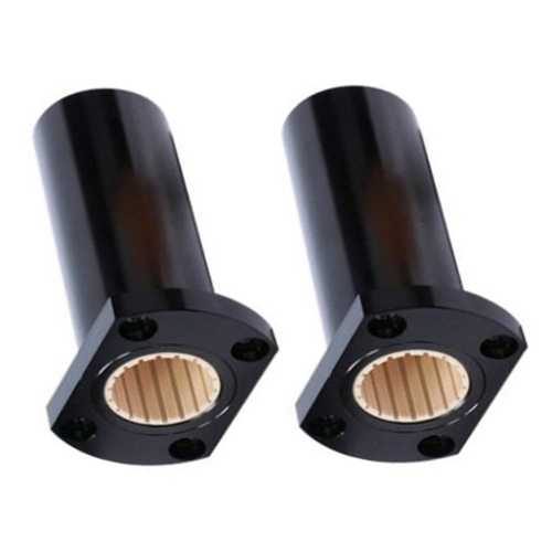 椭圆法兰直线轴承双切边H型铝塑料轴套直线滑动轴承衬套J-LMH16L