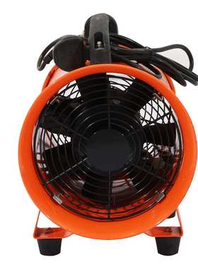 LU10寸橙色手提风机管道除尘通风换气便捷式大功率手提风机