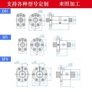 DFI1604 2005 2010滚珠丝杆螺母 SFI 2504 SCI SFV CDT 2004